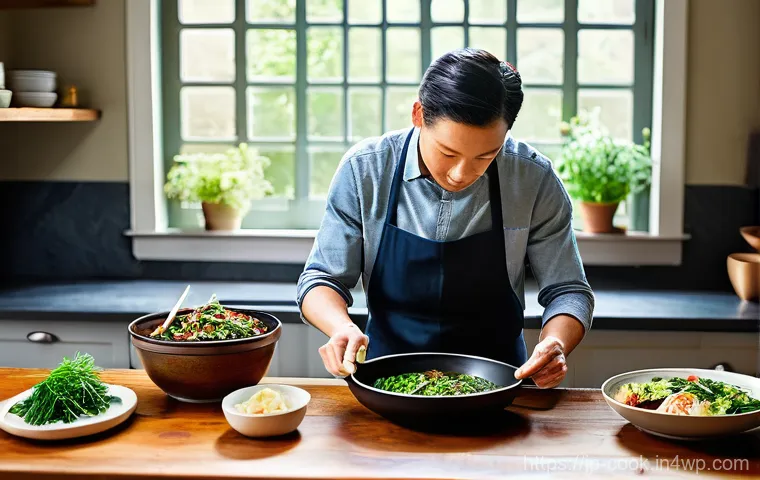 지속 가능한 요리 기술 개발 방법 - **Vibrant Refrigerator Revival Feast:**
    A warm, inviting kitchen scene showcasing a beautifully ...
